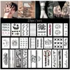 25pc/Lot Dark Gothic Arm Temporary Tattoo Stickers Waterproof Black Line English Cool Art Fake Tattoo Finger Neck Tattoo Sticker