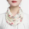 Nouveau été dentelle Protection solaire écharpe femmes visage couverture masque cou col écharpe cou châle Wrap Bandana foulards bandeau crème solaire