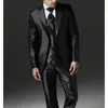 Men's Suits Blazers Style Black Two Bottom Satin Beach Men Suit Men's Wedding Prom Suits 3 PiecesJacketPantVestTraje De Novio Para Boda 230718