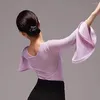 Scene Wear Lotus Sleeve Wrinkle Bodysuit Female Latin Dance Dress Women Ballroom Samba Rumba Performance Dancewear Flhy0368