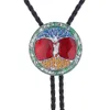 Bolo Ties Europeu e Americano novo estilo bolo tie árvore da sabedoria gravata borboleta colar de cordão de couro masculino da moda HKD230719