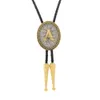 Bolo يربط KDG Western Cowboy Zinc Allo Bolo Tie Round اثنين من الألوان من A إلى Z Tie Western Cowboy قميص الملحقات TIE HKD230719