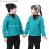 Coat Brand windproof hood zipper all wool children's jacket thickened double wool boy jacket children's clothing children's jacket 2-14 years Z230720