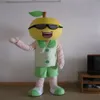 Trajes de mascote de menino de limão Tema animado Homem de fruta de limão Cospaly Mascote de desenho animado Personagem de festa de carnaval de Halloween Traje281b