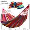 Swings Jumpers Bouncers Outdoor Thicken Canvas Hammock Home Garden Leisure 1-2 Person Swing Chair Camping Hunt Rest Stripe Hanging Bed Colorful Hammock 230718