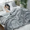 Blankets Summer Cooling Three Layers Cotton Washable Air Condition Blanket Soft Comfortable Sleeping Bed Sheet Nap Quilt Home Decor 230718