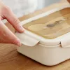 Boîte à lunch en matériau sain 3 couches 900ml Boîtes à bento en paille de blé Vaisselle à micro-ondes Conteneur de stockage des aliments Lunchbo
