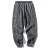 Men's jeans casual trousers hip-hop feet pants retro trendy brand loose black and gray wild234S