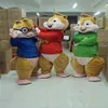 2018 Alvin ve Chipmunks Maskot Kostümleri Sincap Karakter Karakter Yetişkin Cadılar Bayramı Partisi Kostüm Karnaval Costume256K