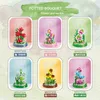 Blokken Bouwsteen Boeket Creatieve Rose Anjer Plant Ingemaakte Bloem Mini Baksteen Thuis Ornament DIY Kids Montage Speelgoed Meisje Gift R230718