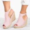 Hoog platformschoenen plus size dames wig 35-43 hakken zomer clogs dames sandalen sandalias de mujer 230718 829's