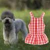 Roupa para cachorro ótima roupa para animais de estimação poliéster sem mangas atraente verão vestido pequeno gato cachorro babado bainha