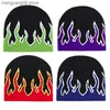 Beanie / Skull Caps Inverno Outdoor Warm Needle Berretto lavorato a maglia Flame Pattern Cappello di lana Street Skull Hat Cappello di cotone anti-freddo Hip-Hop Bonnet Caps T230719