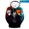 Herrtröjor Est Burn the Witch Hoodie 3d Men Women Sweatshirt Autumn Winter Harajuku Streetwear Anime Bleach Clothes