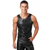 Men's Tank Tops 2023 Mens T-shirts Shiny Sequin Sleeveless Loose Christmas Performance Clothing Fashion Nightclub Party Waistcoat