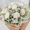 Decorative Flowers Artificial Baby Breath White Gypsophila Bouquets 18 Pcs Real Touch For Wedding Party Home Decoration