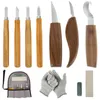 Professional Hand Tool Sets 10Pcs Wood Carving Set Alloy Steel Chisels With Handle Portable Complete Engraving