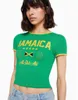 Женская футболка мода Ямайка Письма Печать Готическая обрезка уличная одежда детская футболка ретро повседневное короткое рукав Y2K 230718