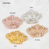 Ny ankomst Rhinestone Crown -utsmyckning som används på inbjudan Flat Back 28mm 24mm 20st Lot 4 Colors Decoration Tiara KD541325L