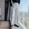 남자 정장 남성 드레스 바지 형식 착용 솔리드 슈트 슬림 핏 바지 남성 고품질 36 비즈니스 캐주얼