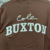 TShirts homme high street oversize CB marron Tshirt slogan patch broderie Cole Baxton étiquette de doublure 230718