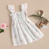 Vestidos da menina ma bebê 18m-6y criança infantil criança bebê criança menina vestido floral bordado a-line vestidos para menina verão crianças roupas