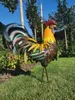Decorações de jardim de metal escultura de jardim estátua de galo de ferro para casa decoração de jardim ao ar livre prateleira de artesanato escultura de parede artesanato animal presente 230718