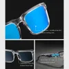Sunglasses KDEAM Brand High Quality Men's Square Sunglasses Color Sport Polarized Sunglasses Reflective Coating Mirror Lens UV400 230718