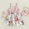 Jurken voor meisjes ma baby 3-7Y Peuter Kid Baby Meisjes Jurk Zomer Mouwloze Band Bloemenprint Patchwork Ruffle Jurken