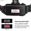 Headlamps Outdoor Green/Red/UV395nm+White Dual Light Headlamp 4 Modes Headlight USB Charging Fixed Focus Head Lamp for Camping Fishing HKD230719