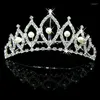 Прически для волос девушки тиара корона свадебные украшения свадебная цветочная принцесса хрустальная страза Аксессуары для повязки на головку