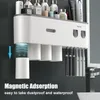 Portaspazzolino Adsorbimento magnetico Portaspazzolino rovesciato Spremiagrumi automatico per dentifricio Portaoggetti con tazza per gargarismi Accessori per il bagno 230718