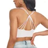 Yoga Outfit Women Halter Neck Model Soft Bra Solid Color Without Steel Ring Breathing Bras Push Up Scrunch BuSlim Tube Tops Sexy