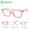 Lunettes de soleil SOOLALA 2023 Square Hit Color Anti Blue Light Hommes Femmes Lunettes de lecture Lecteur presbyte avec numéro Leesbril Mannen