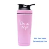 Vattenflaskor Anpassad protein Shaker Bottle Thermos Mugg Portable Gym Vakuumflaskor Travel Thermo Cup Water Bottler Thermocup för gåvor 230718