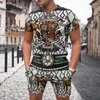 Mannen Trainingspakken Zomer Mannen Trainingspak Set Voor Man Oversized Kleding 3D Print T-shirt Shorts Sportkleding T-shirts 2 Stuk pak Jogger Outfits