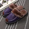 Slippers Men Slippers New Winter Plush Slippers PU Leather Slipper Women Warm Indoor Slipper Waterproof Home House Shoes Luxury Sandals L230719