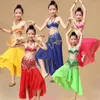 Stage Wear Quality Girls Belly Dance Shiny Sari Dress Orientale Enfant Costumes For Kids Oriental