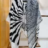 Zebra Pegasus Pole Class Versatile Black White 130 Silk Wool Generous Autumn and Winter Warm Shawl Scarf Female253x