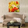 Flowers Canvas Art Poppies Upclose Handcrafted Abstract Painting Modern Decor for Office