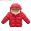 Abrigo de plumas Chaqueta de algodón para niños Ropa para niños Delantal de algodón para niñas Chaqueta con capucha de lana para niños Ropa de invierno para niñas 1-6T Z230720