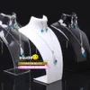 Earring Necklace Jewelry Set Neck Model cheap Resin Acrylic Jewelry stand Mannequin Have 3 color bracelets Pendant Display Holder308S