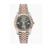 19 Stil hochwertige automatische Männer Watch Uhren 41 mm Stahl 18K Roségold Wimbledon Römisch -Zifferblatt Watch 126331343k