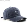 Ball Caps Sleckton Женская и мужская мода бейсболка хлопковая вышивка Heart Hat Retro Sun Hat Casual Snapshot Hat Unisex Z230719