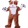 2019 factory new Cool Bulldog Mascot costume Gray School Animal Team Cheerleading Complete Outfit Adult Size2469