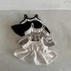 Flickans klänningar Infant Baby Girl Lace Ruffles Slip Dress R230719