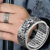 Bixie Propitious Cloud Lucky Ringen Unisex Retro Zilveren Verstelbare Ring Symboliseert Rijkdom Brengt Geluk Sieraden Chinese Beest Ringen