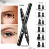 Eye ShadowLiner Combination QIC double head eyeliner sealing waterproof and sweat proof liquid pen 230719