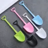 일회용 아이스크림 숟가락 100 pcs/lot shovel 모양의 특종 검은 흰색 작은 두껍고 플라스틱 디저트 케이크 스푼