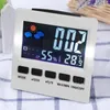 Orologi da tavolo Orologio digitale Data Settimana Ora Display a LED Retroilluminato Desktop Home Office Calendario Bianco Alimentato a batteria